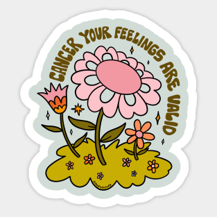 Cancer Flower Sticker